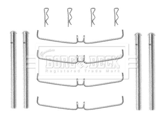 BORG & BECK Комплектующие, колодки дискового тормоза BBK1195